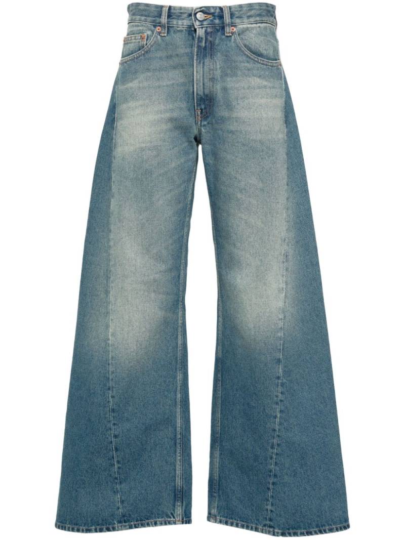 MM6 Maison Margiela low-rise wide-leg jeans - Blue von MM6 Maison Margiela