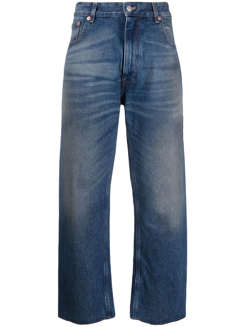 MM6 Maison Margiela mid-rise straight-leg jeans - Blue von MM6 Maison Margiela