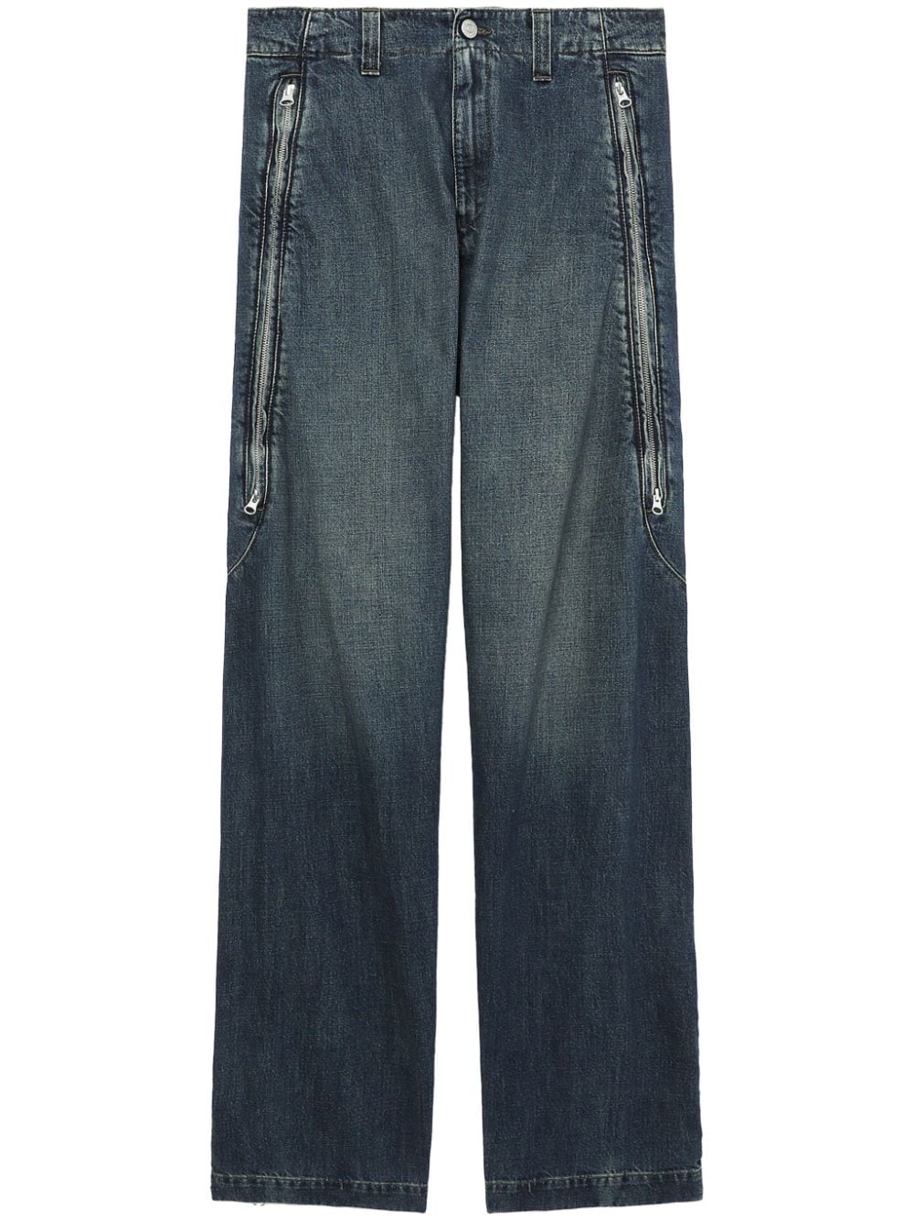 MM6 Maison Margiela mid-rise wide-leg jeans - Blue von MM6 Maison Margiela