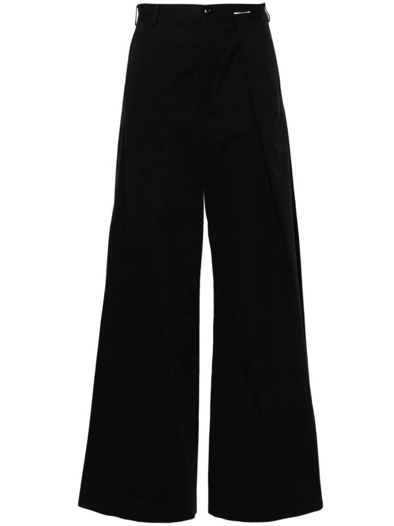 MM6 Maison Margiela mid-rise wide-leg trousers - Black von MM6 Maison Margiela