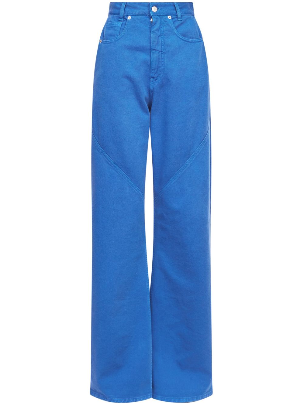 MM6 Maison Margiela mid-rise wide-leg trousers - Blue von MM6 Maison Margiela