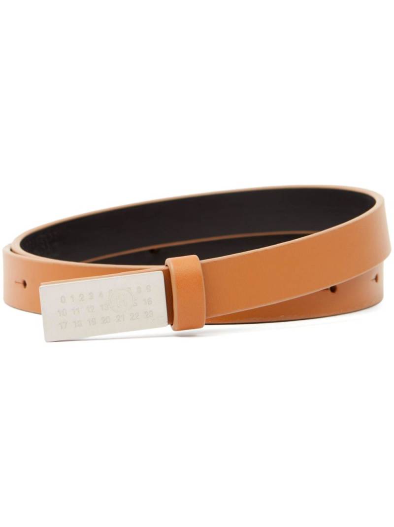 MM6 Maison Margiela mini Numeric belt - Brown von MM6 Maison Margiela