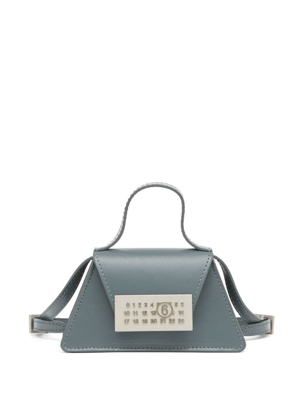 MM6 Maison Margiela mini Numeric leather bag - Grey von MM6 Maison Margiela