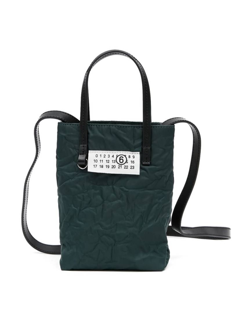 MM6 Maison Margiela mini logo-appliqué tote bag - Green von MM6 Maison Margiela