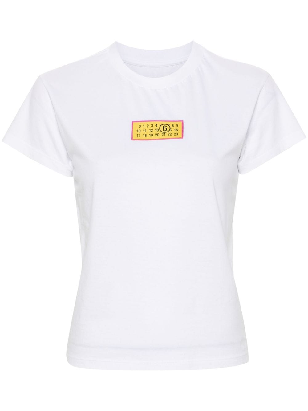 MM6 Maison Margiela numbers appliqué T-shirt - White von MM6 Maison Margiela