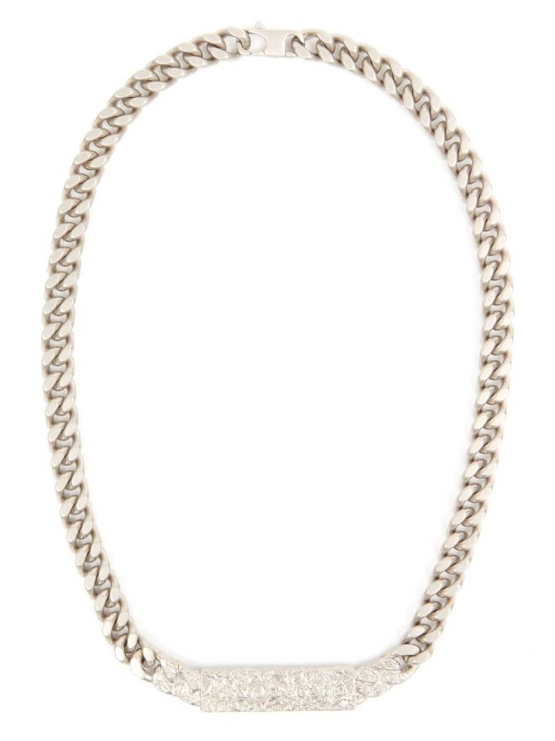 MM6 Maison Margiela numbers-engraved chain necklace - Silver von MM6 Maison Margiela