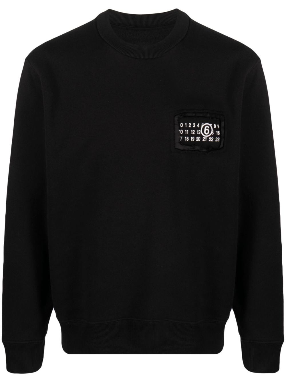 MM6 Maison Margiela numbers-logo cotton-blend sweatshirt - Black von MM6 Maison Margiela