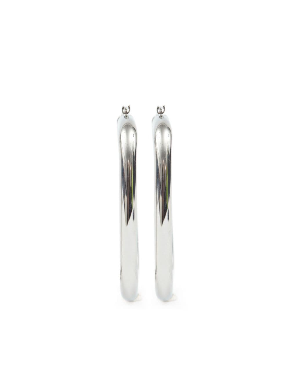 MM6 Maison Margiela numbers-motif hoop earrings - Silver von MM6 Maison Margiela