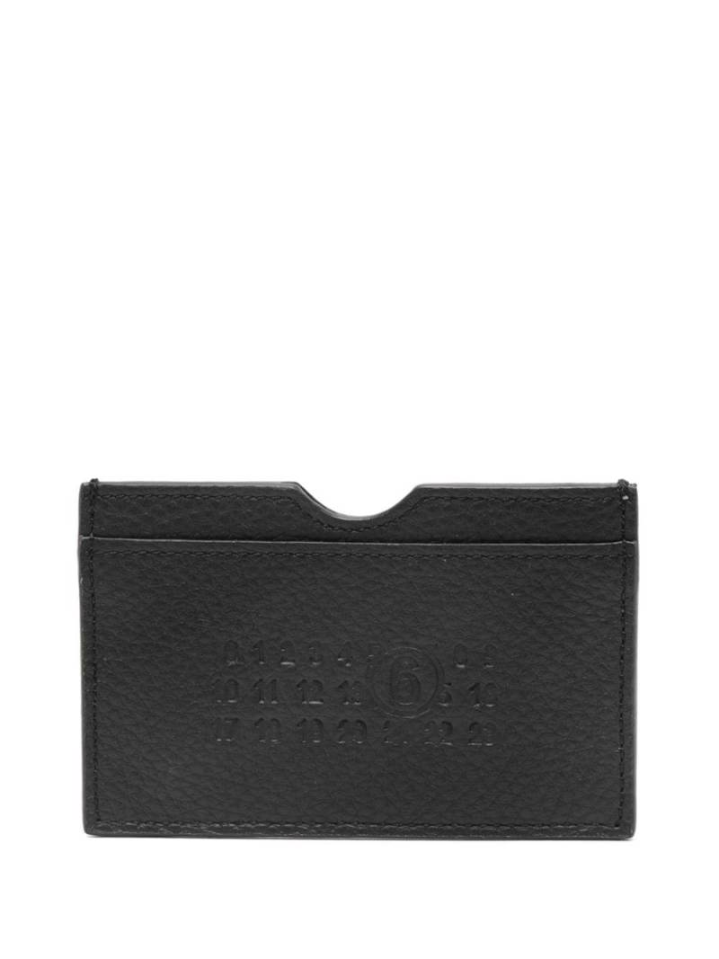 MM6 Maison Margiela numbers-motif leather card holder - Black von MM6 Maison Margiela