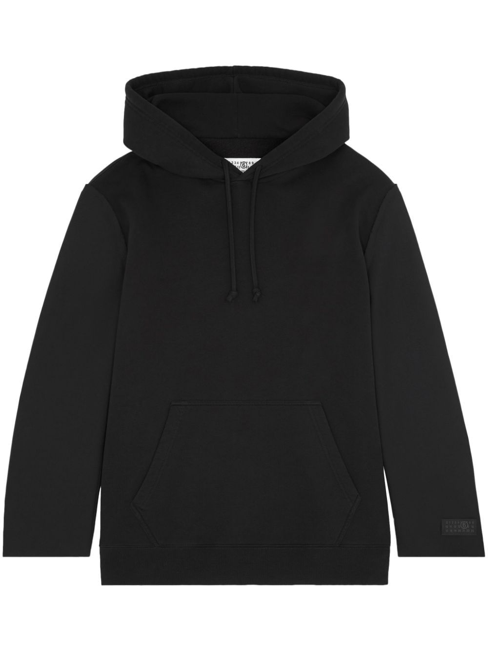 MM6 Maison Margiela logo-appliqué cotton hoodie - Black von MM6 Maison Margiela