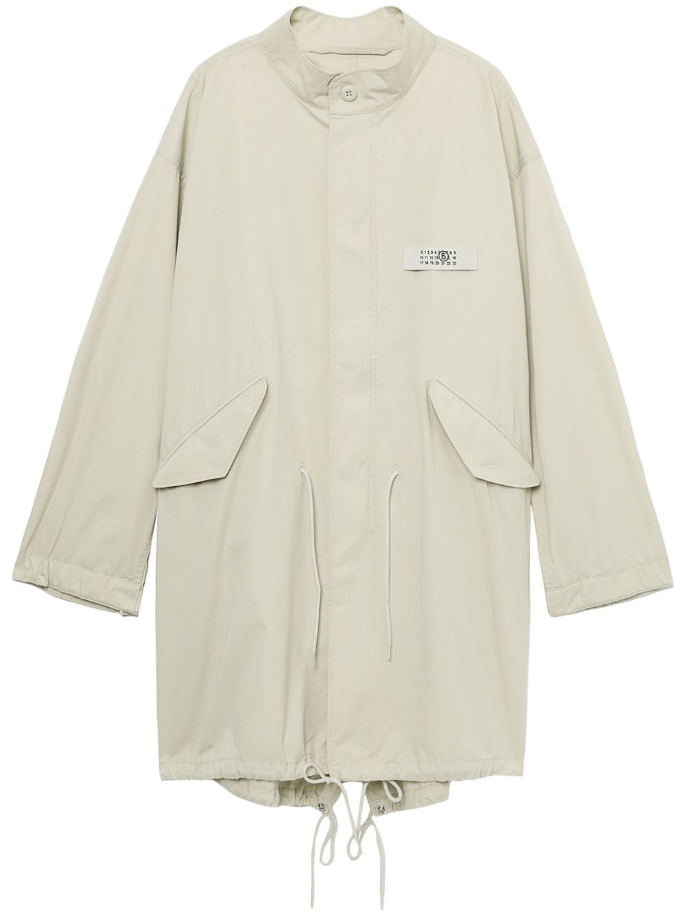 MM6 Maison Margiela numbers-motif parka - White von MM6 Maison Margiela