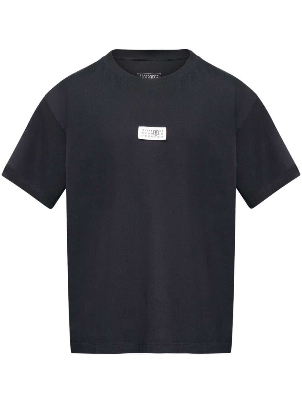 MM6 Maison Margiela numbers motif-patch cotton T-shirt - Black von MM6 Maison Margiela