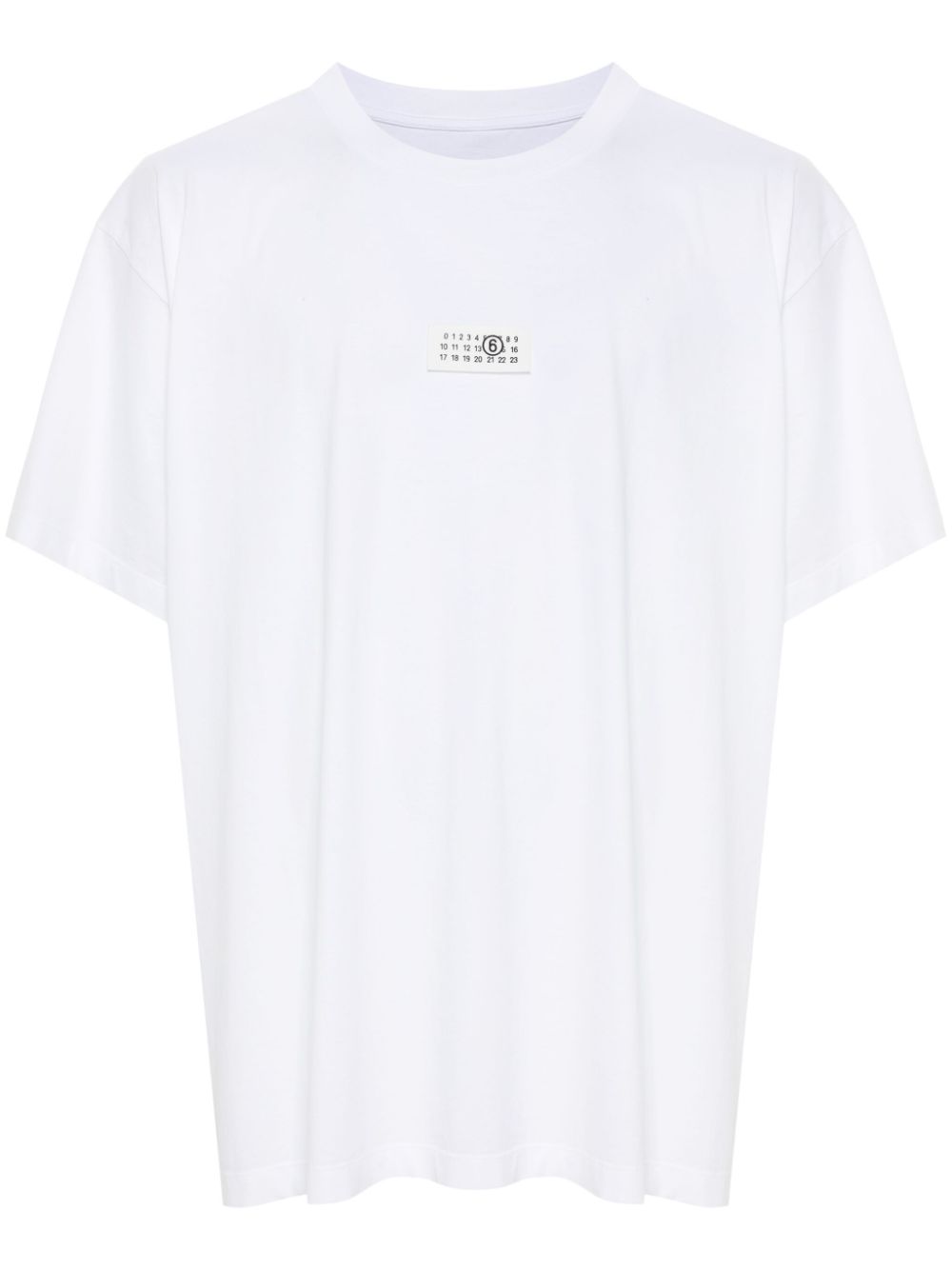 MM6 Maison Margiela numbers motif-patch cotton T-shirt - White von MM6 Maison Margiela