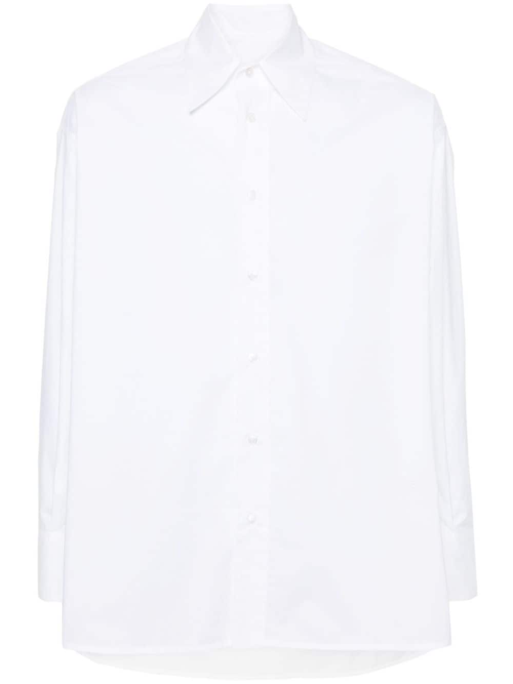 MM6 Maison Margiela numbers-motif poplin shirt - White von MM6 Maison Margiela