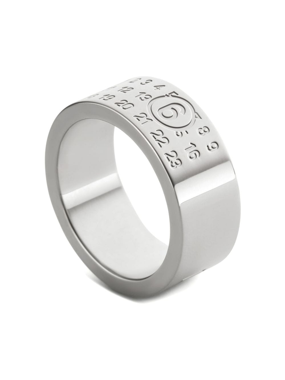 MM6 Maison Margiela numbers-motif ring - Silver von MM6 Maison Margiela