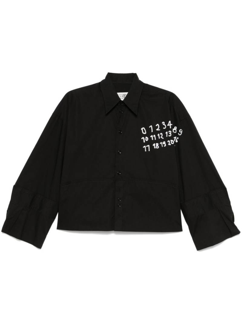 MM6 Maison Margiela numbers-motif shirt - Black von MM6 Maison Margiela