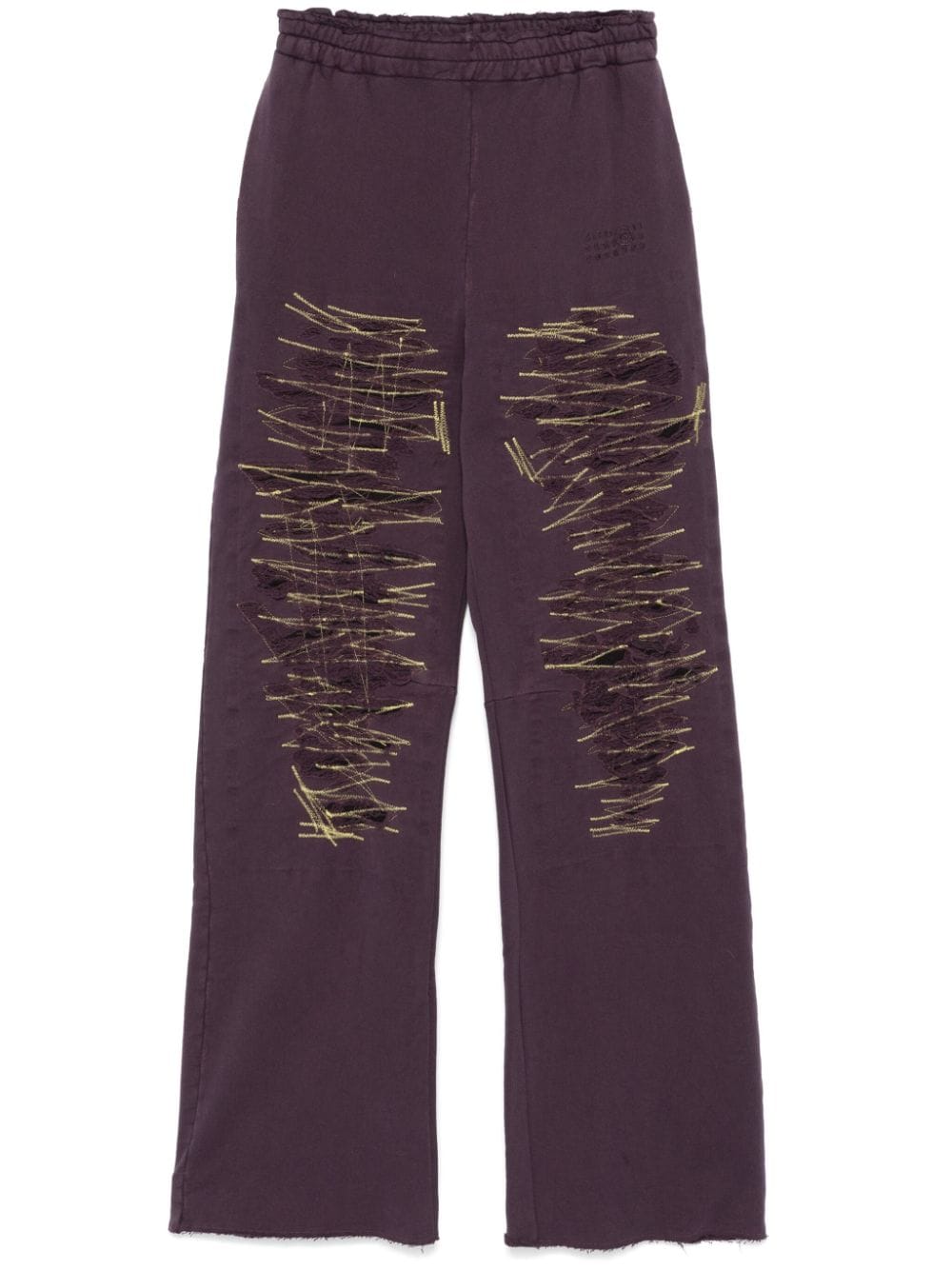 MM6 Maison Margiela numbers-motif track pants - Purple von MM6 Maison Margiela