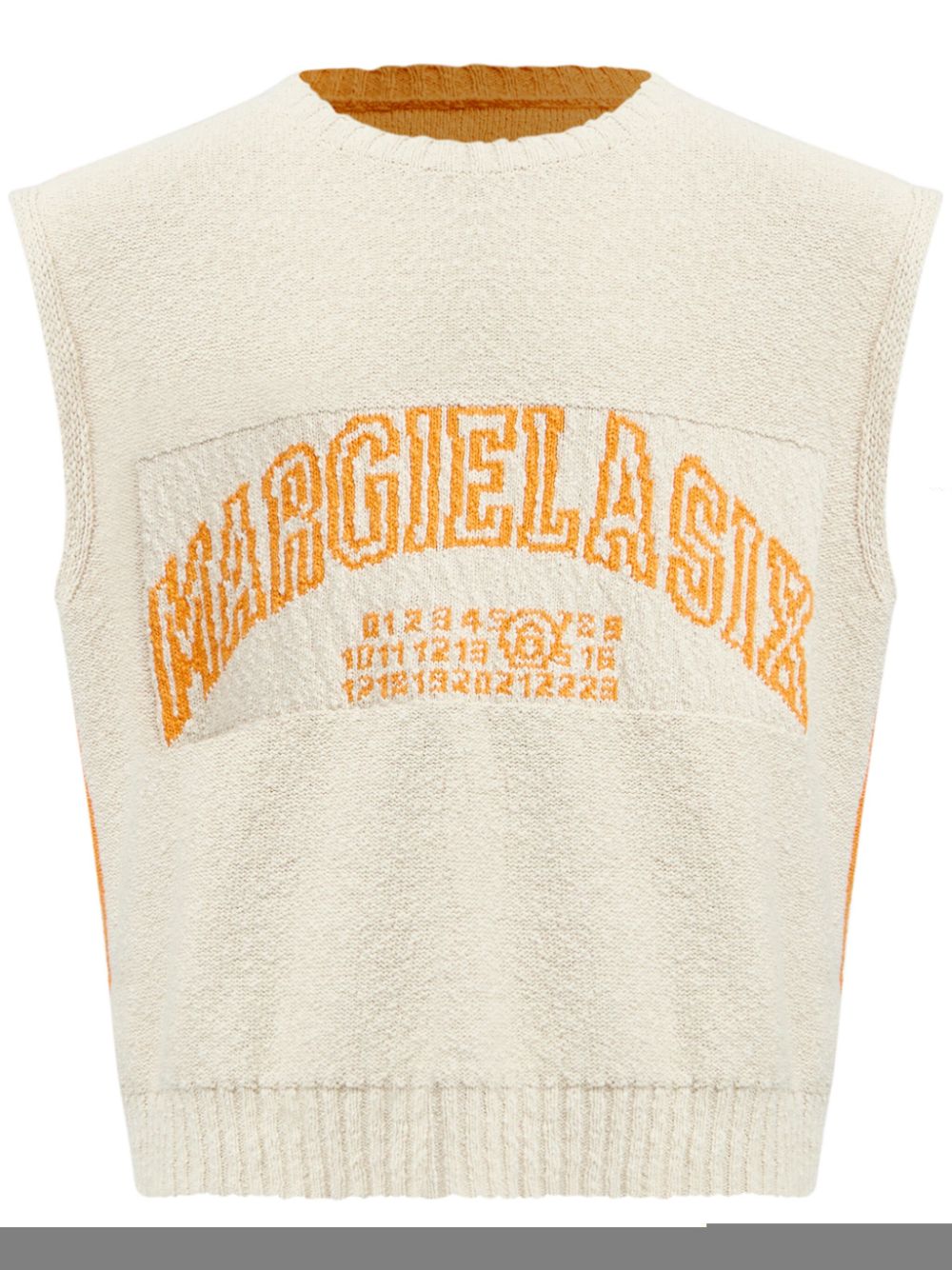 MM6 Maison Margiela numbers-motif vest - Neutrals von MM6 Maison Margiela