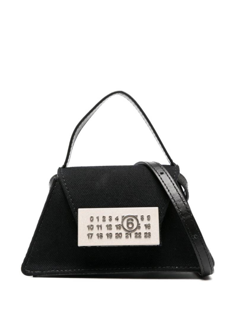 MM6 Maison Margiela numbers-plaque mini bag - Black von MM6 Maison Margiela