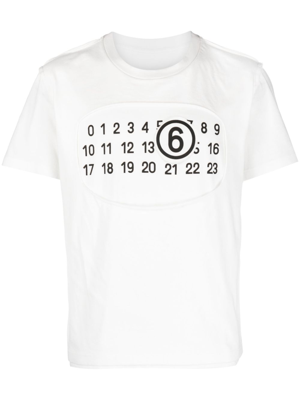 MM6 Maison Margiela numbers-print cotton T-shirt - White von MM6 Maison Margiela