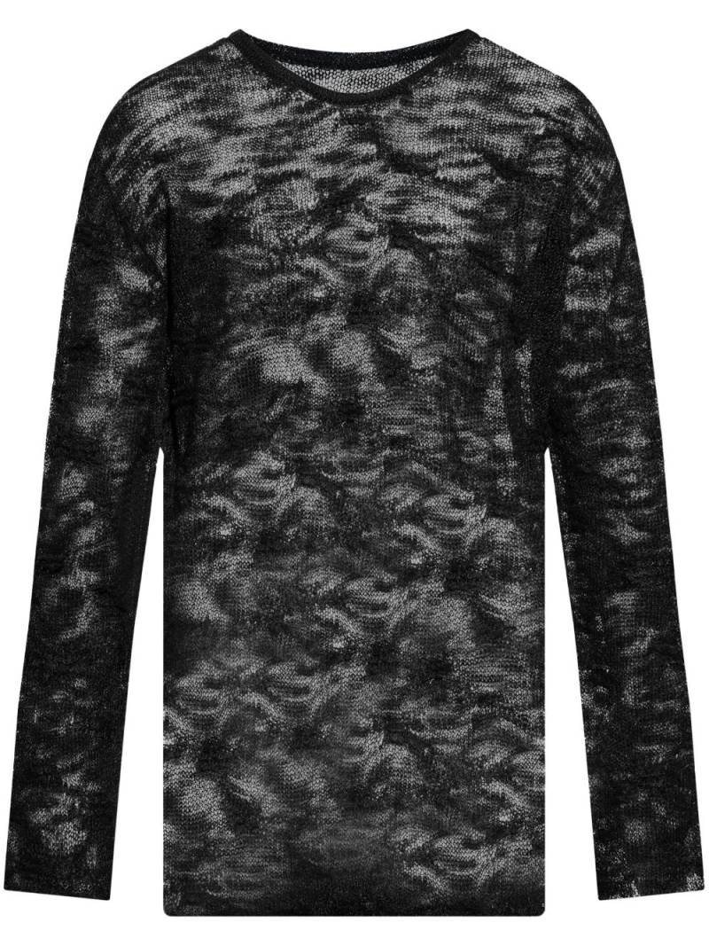 MM6 Maison Margiela open-knit jumper - Black von MM6 Maison Margiela