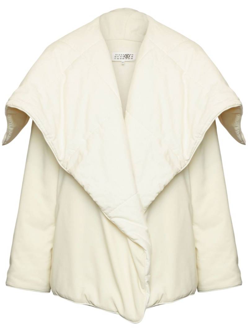 MM6 Maison Margiela oversize-collar padded jacket - Neutrals von MM6 Maison Margiela