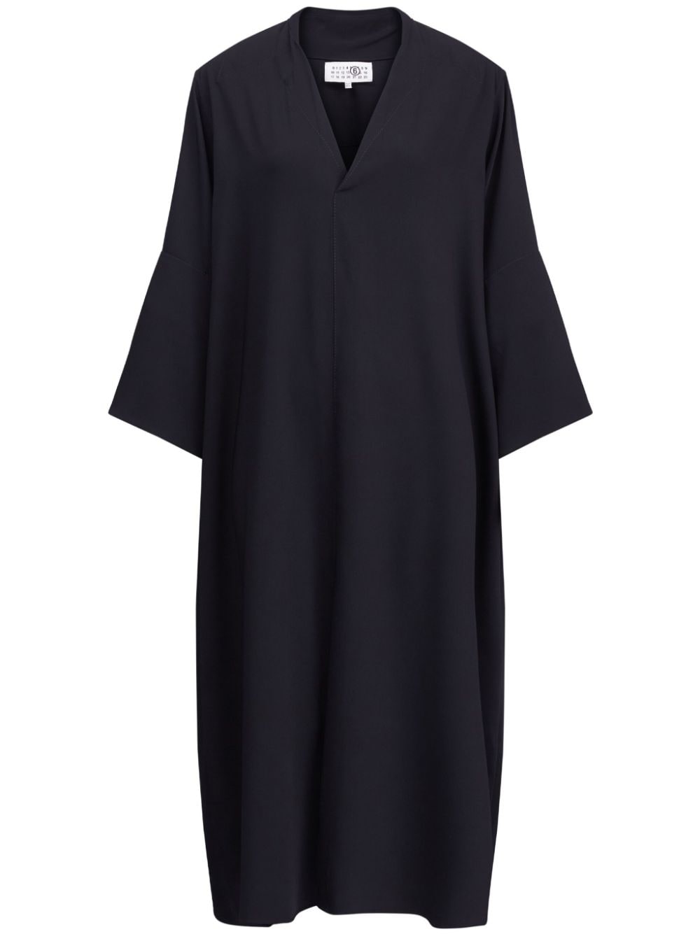 MM6 Maison Margiela oversize v-neck shift dress - Black von MM6 Maison Margiela