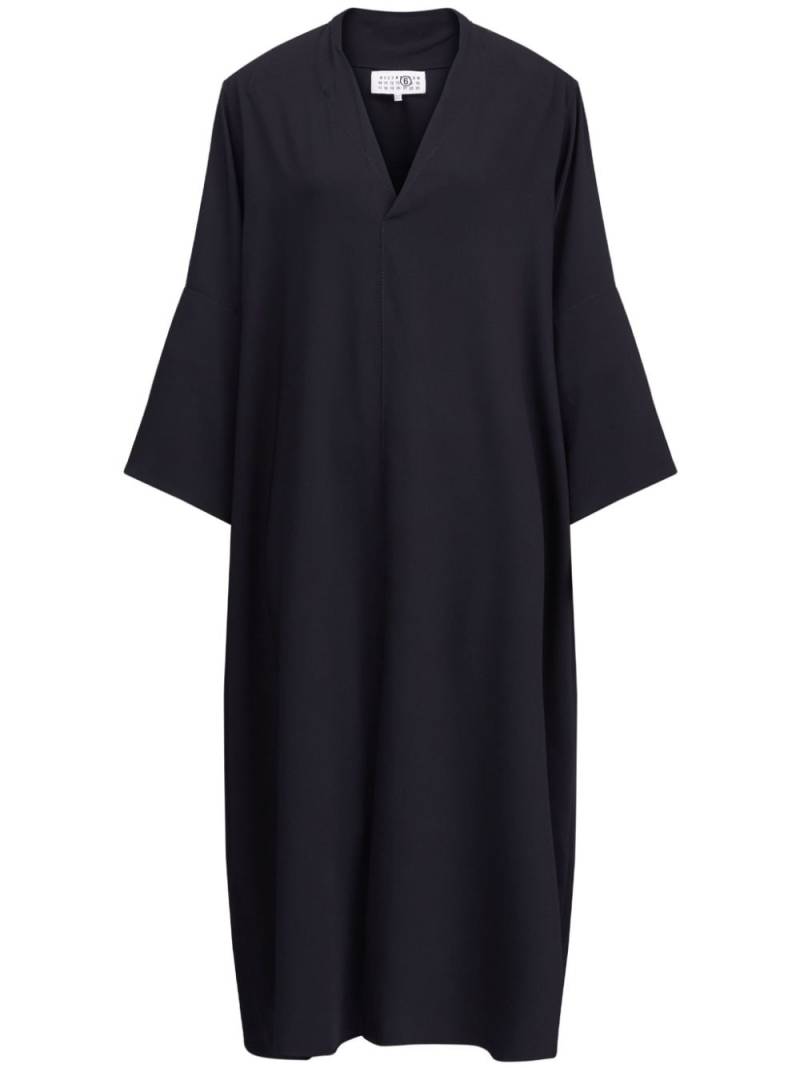 MM6 Maison Margiela oversize v-neck shift dress - Black von MM6 Maison Margiela