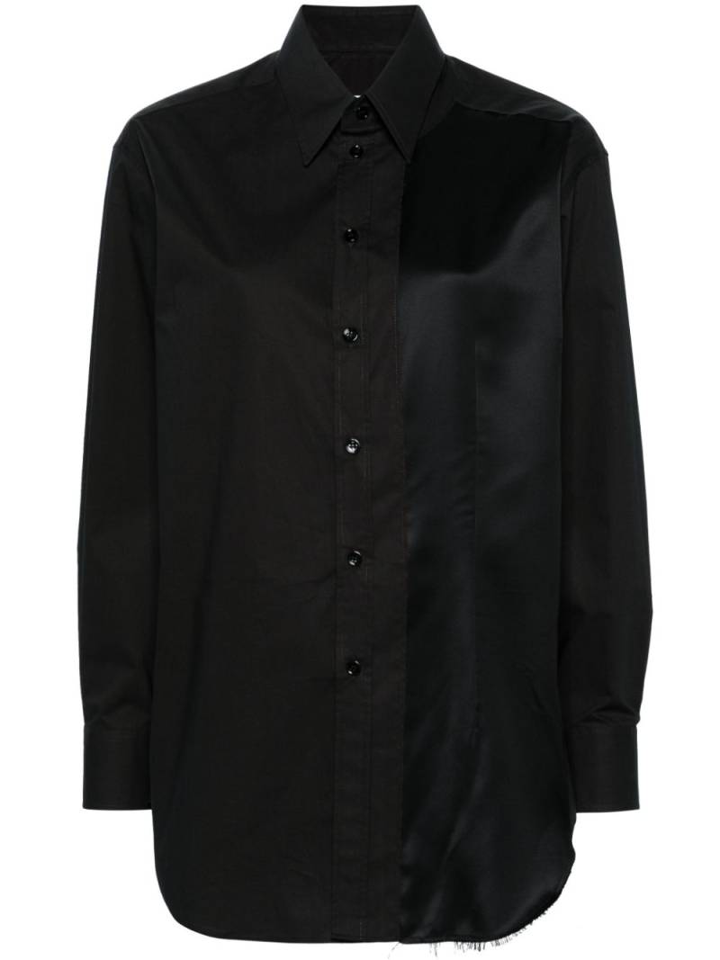 MM6 Maison Margiela panelled cotton shirt - Black von MM6 Maison Margiela