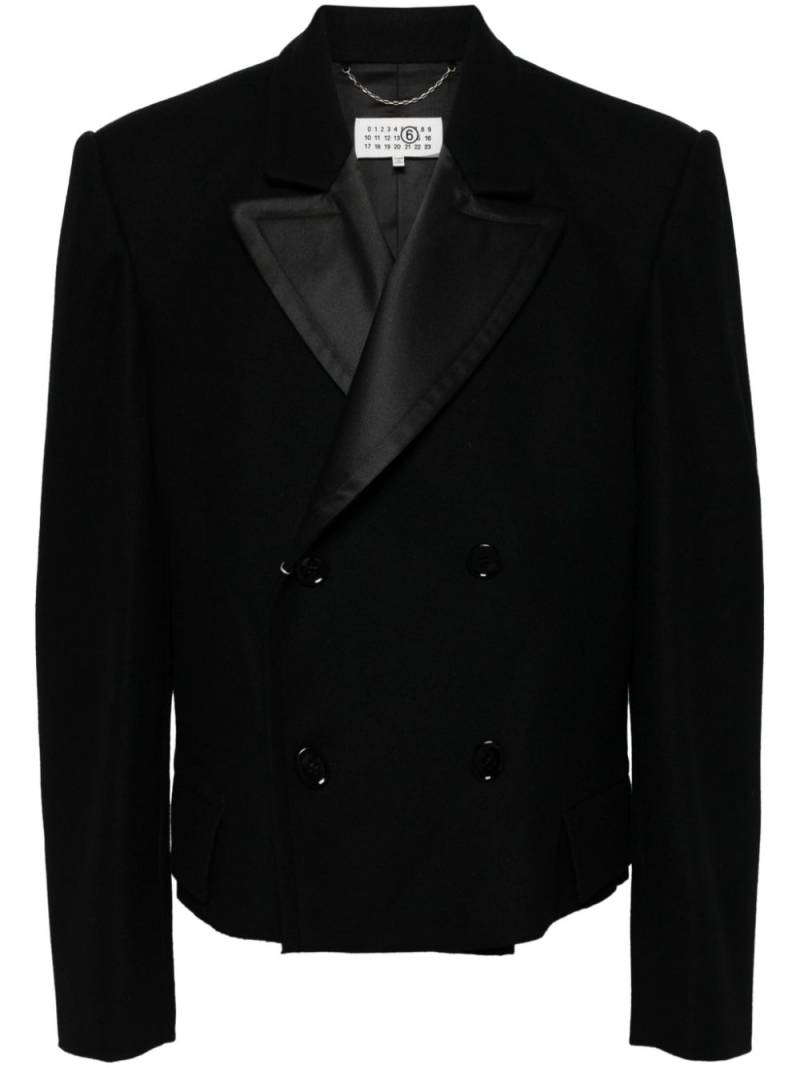 MM6 Maison Margiela patchwork-design blazer - Black von MM6 Maison Margiela