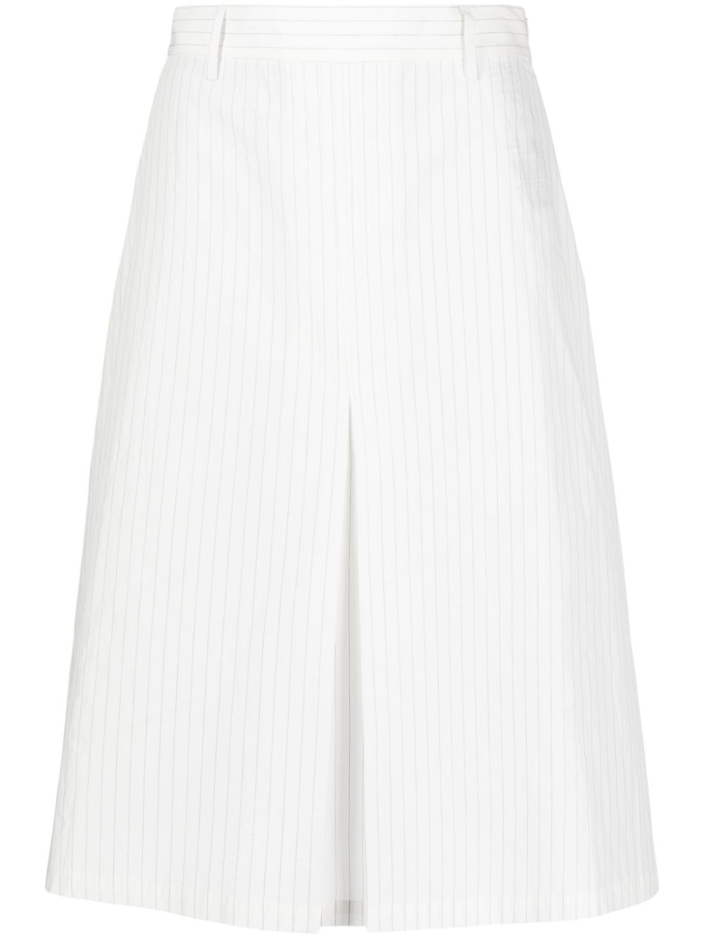 MM6 Maison Margiela pinstriped midi skirt - White von MM6 Maison Margiela