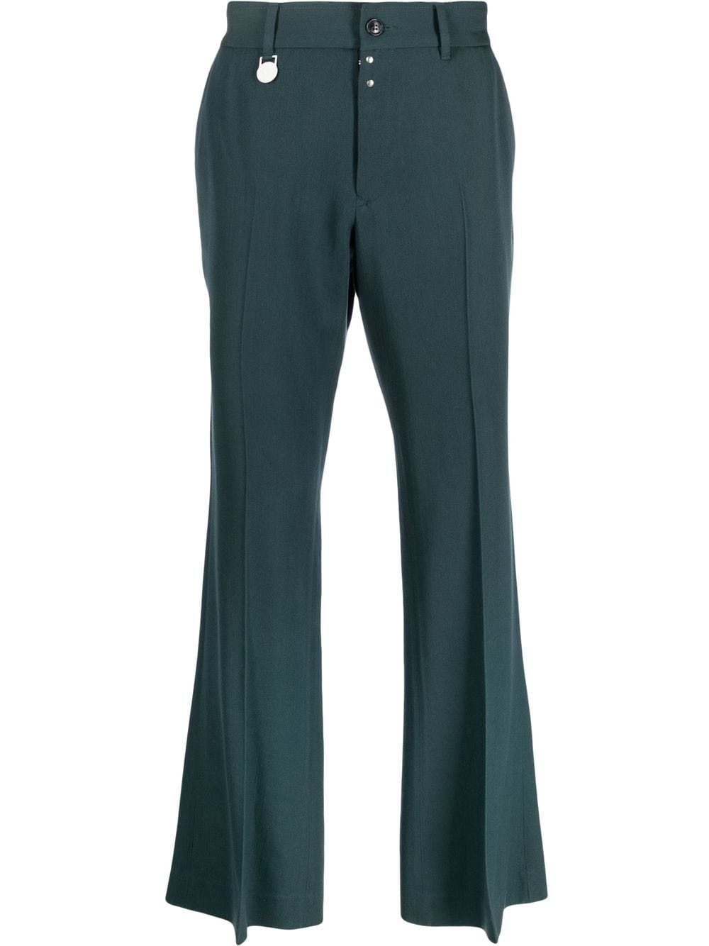 MM6 Maison Margiela wool gabardine flared trousers - Green von MM6 Maison Margiela