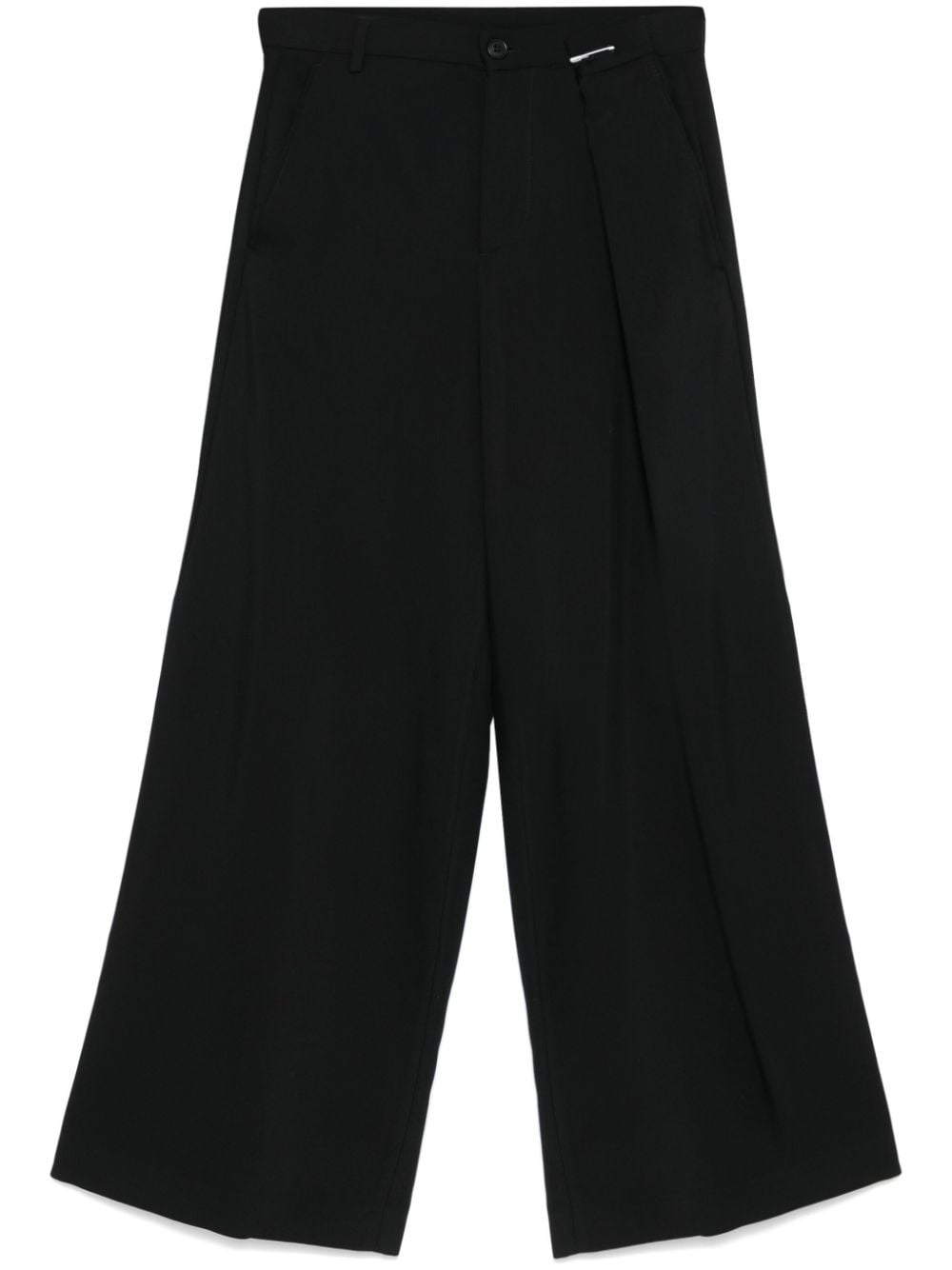 MM6 Maison Margiela pleat-detail trousers - Black von MM6 Maison Margiela