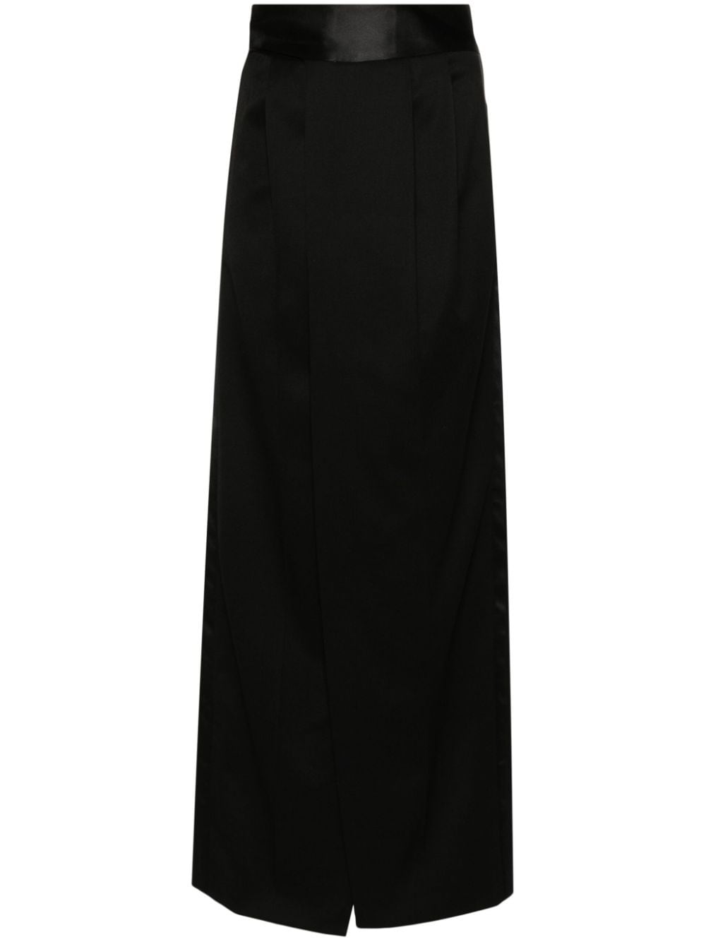 MM6 Maison Margiela pleat-detailing maxi skirt - Black von MM6 Maison Margiela