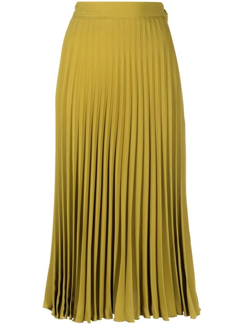 MM6 Maison Margiela pleated A-line skirt - Green von MM6 Maison Margiela