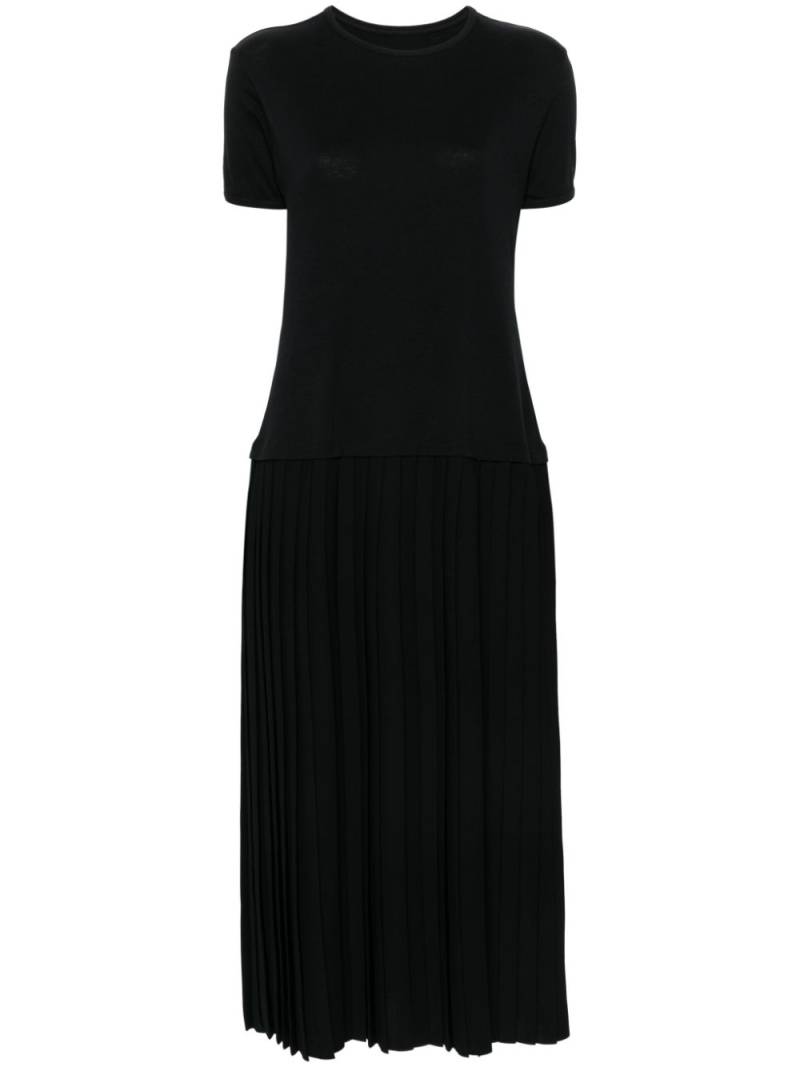 MM6 Maison Margiela pleated cotton maxi dress - Black von MM6 Maison Margiela