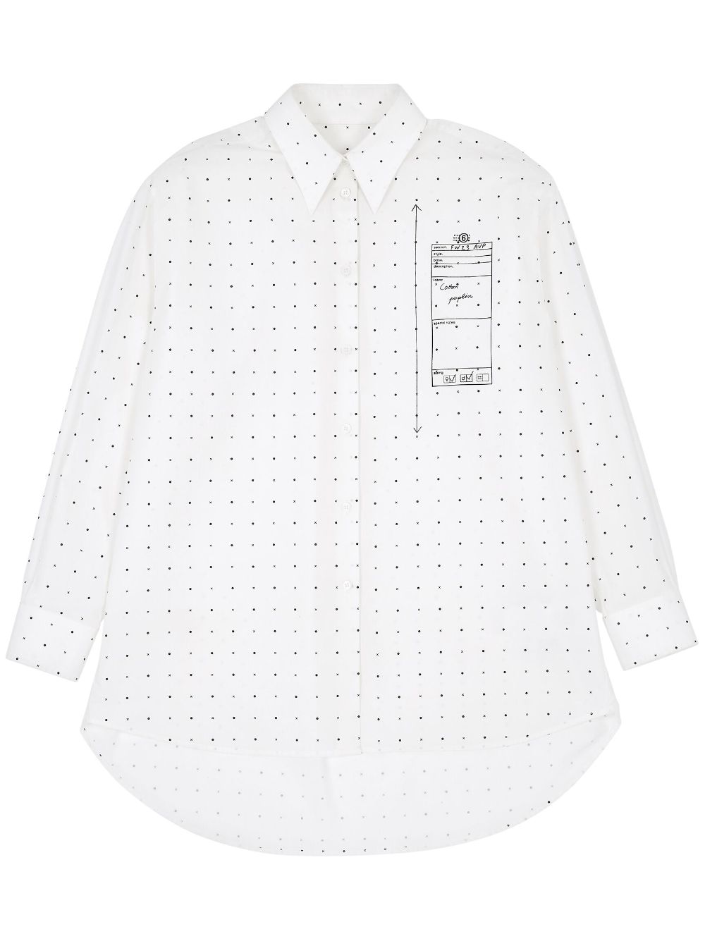 MM6 Maison Margiela polka dot-print cotton shirt - White von MM6 Maison Margiela