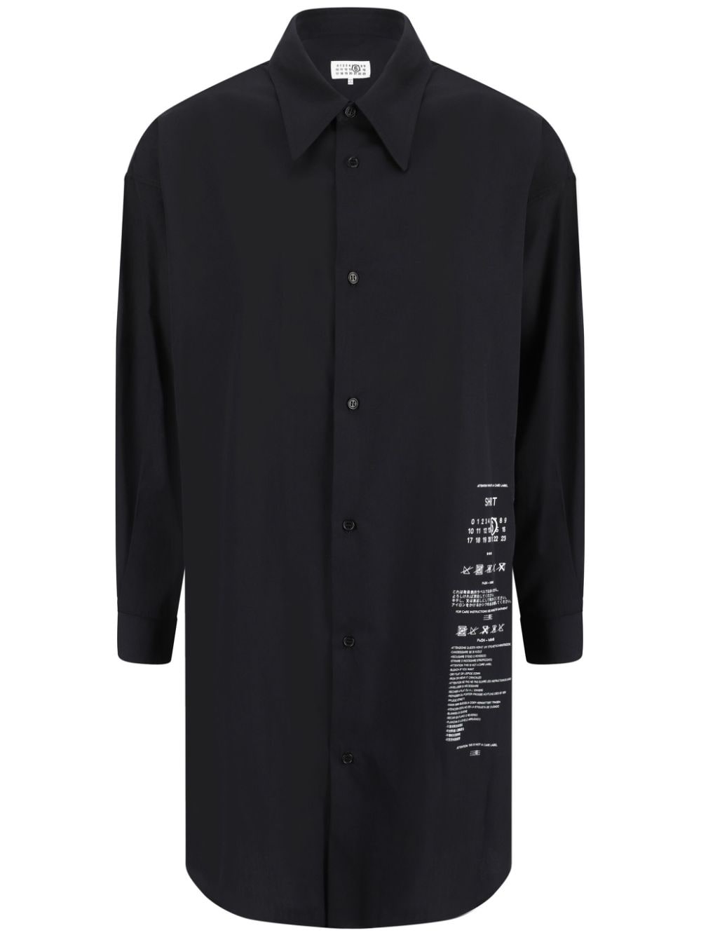 MM6 Maison Margiela poplin buttoned shirt dress - Black von MM6 Maison Margiela