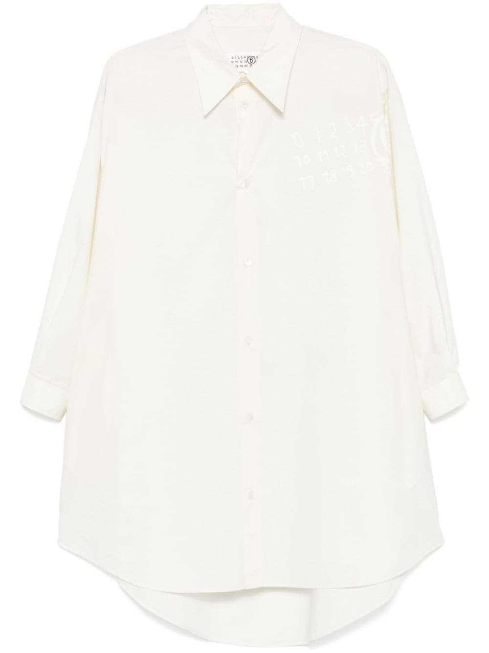 MM6 Maison Margiela poplin shirt dress - White von MM6 Maison Margiela