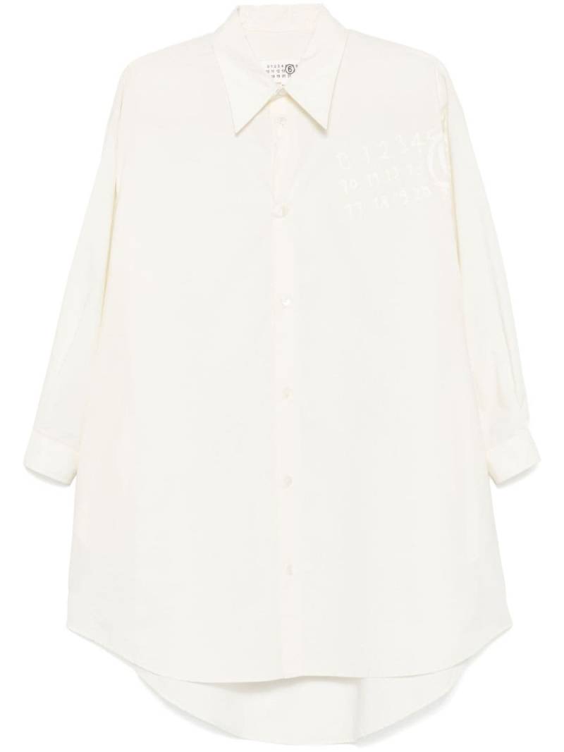 MM6 Maison Margiela poplin shirt dress - White von MM6 Maison Margiela