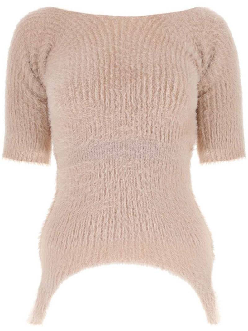 MM6 Maison Margiela ribbed-knit top - Neutrals von MM6 Maison Margiela