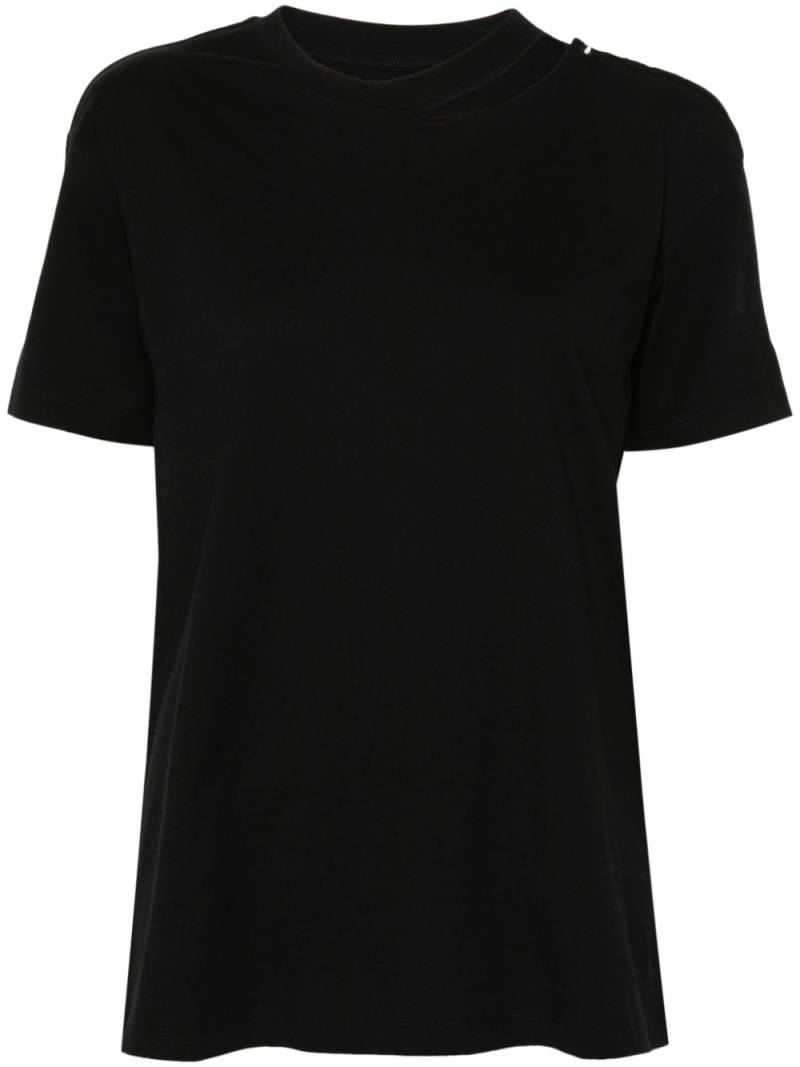 MM6 Maison Margiela ripped cotton T-shirt - Black von MM6 Maison Margiela