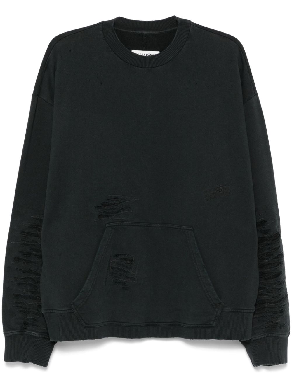 MM6 Maison Margiela ripped sweatshirt - Grey von MM6 Maison Margiela