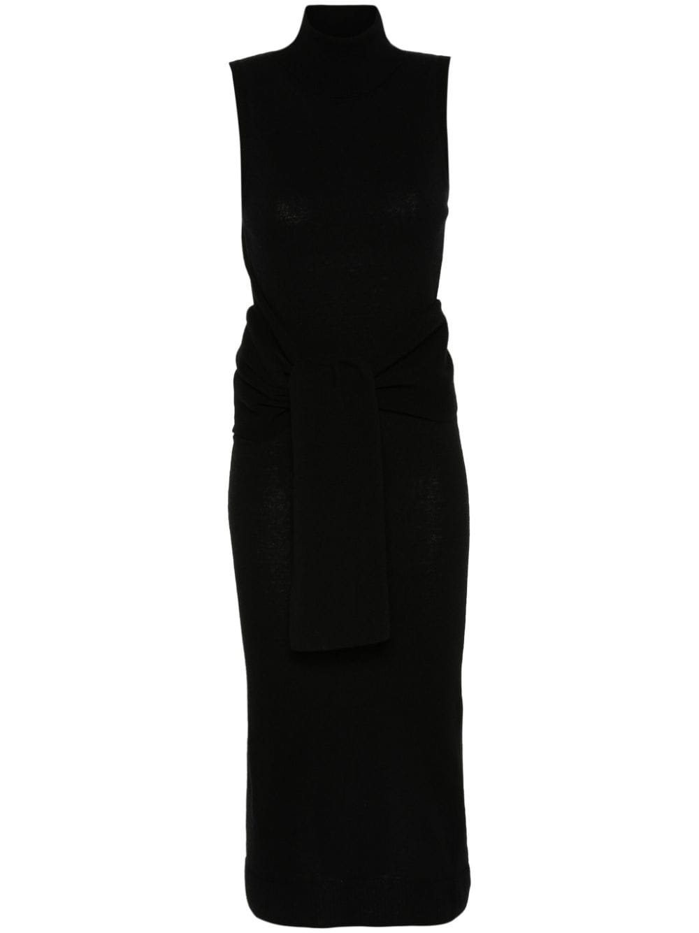 MM6 Maison Margiela roll-neck knitted midi dress - Black von MM6 Maison Margiela