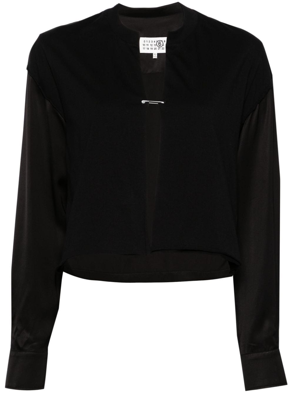 MM6 Maison Margiela safety-pin panelled top - Black von MM6 Maison Margiela