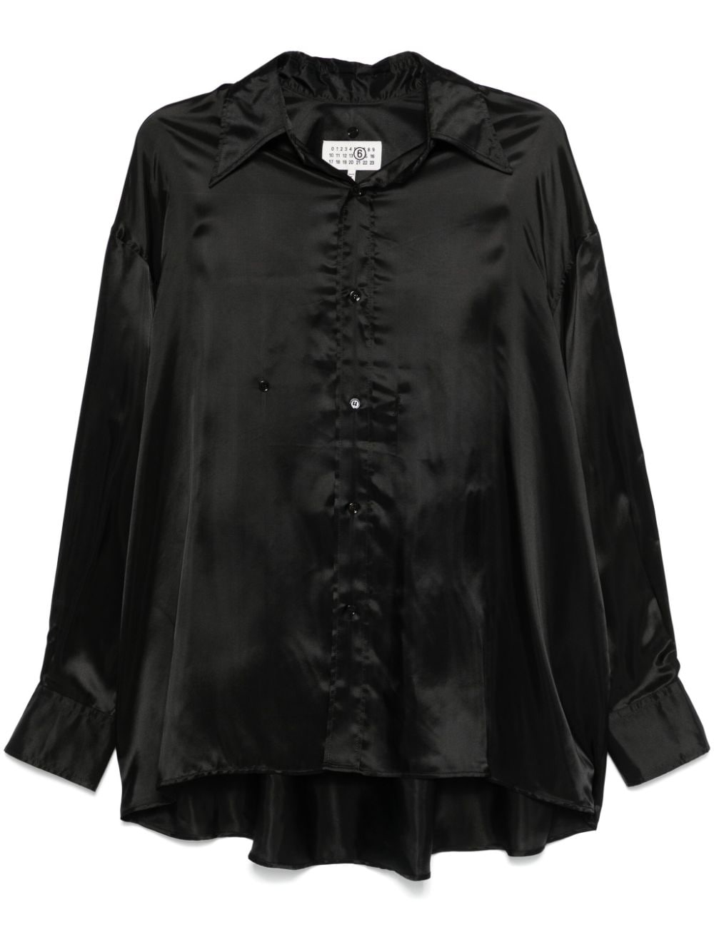 MM6 Maison Margiela satin shirt - Black von MM6 Maison Margiela