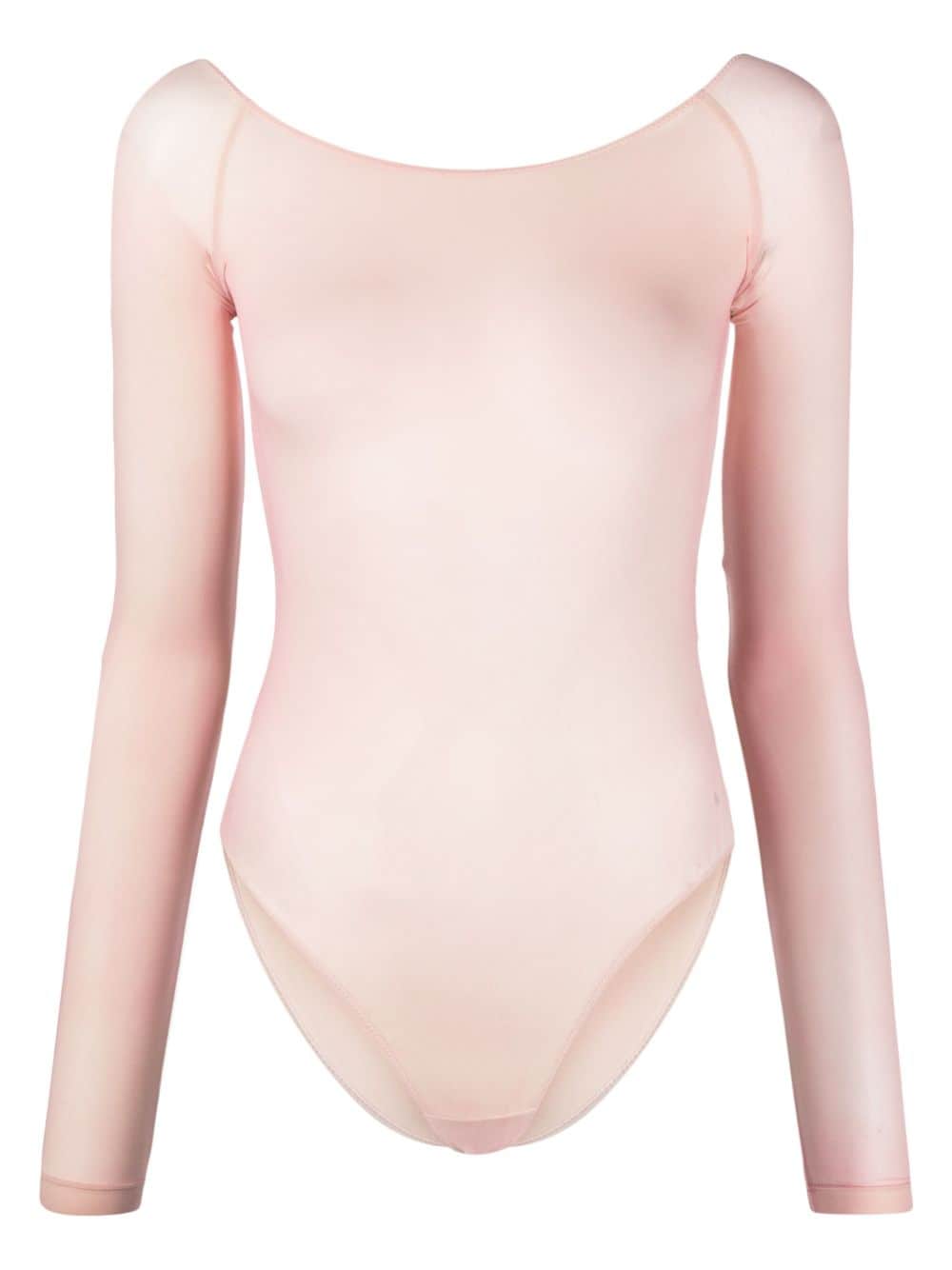 MM6 Maison Margiela semi-sheer long-sleeve bodysuit - Pink von MM6 Maison Margiela