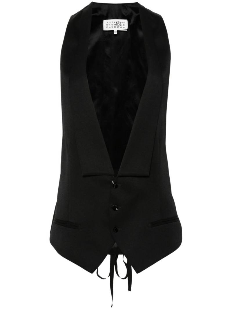 MM6 Maison Margiela shawl-lapels waistcoat - Black von MM6 Maison Margiela