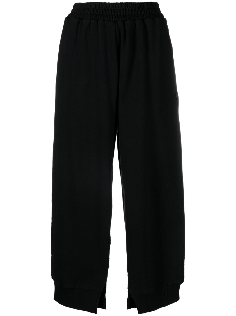 MM6 Maison Margiela side slit cotton track pants - Black von MM6 Maison Margiela