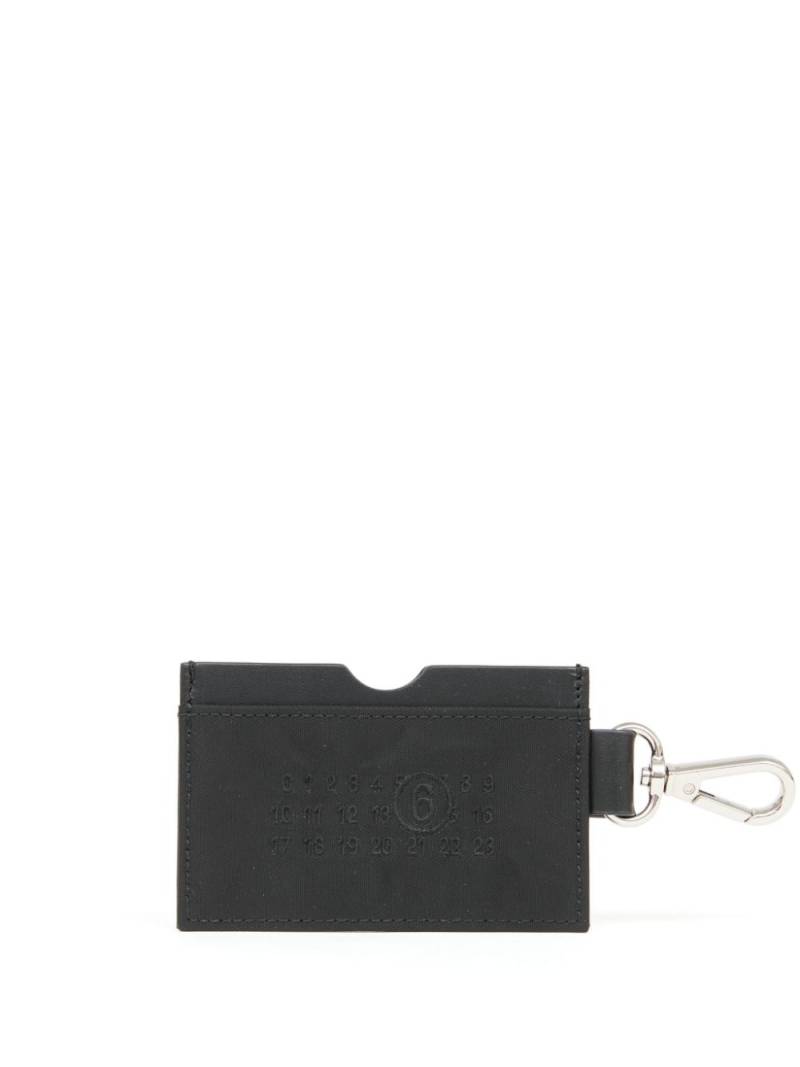 MM6 Maison Margiela signature leather cardholder - Black von MM6 Maison Margiela